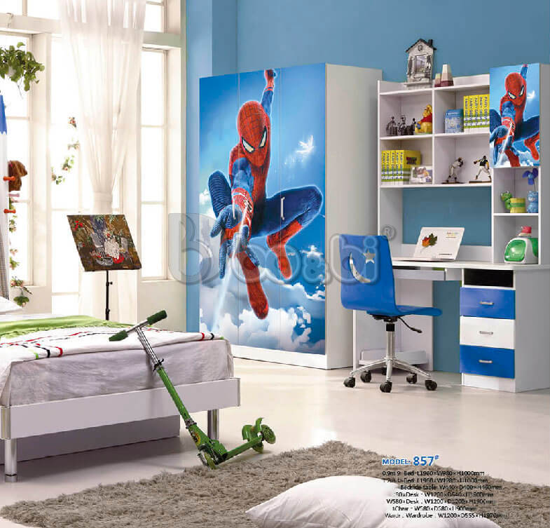 Bộ phòng ngủ cho bé trai hình người nhện BB KBY857-3